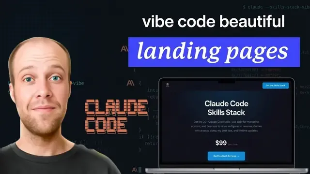 How to Build Landing Pages With Claude Code (No Coding) thumbnail