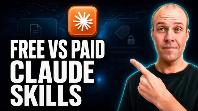 Free vs Paid Claude Skills: Which Should You Build? thumbnail