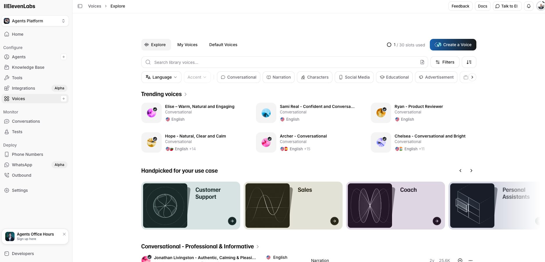 ElevenLabs Voices