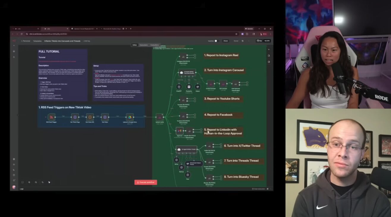 Sabrina Explaining her Content Repurposing Automation