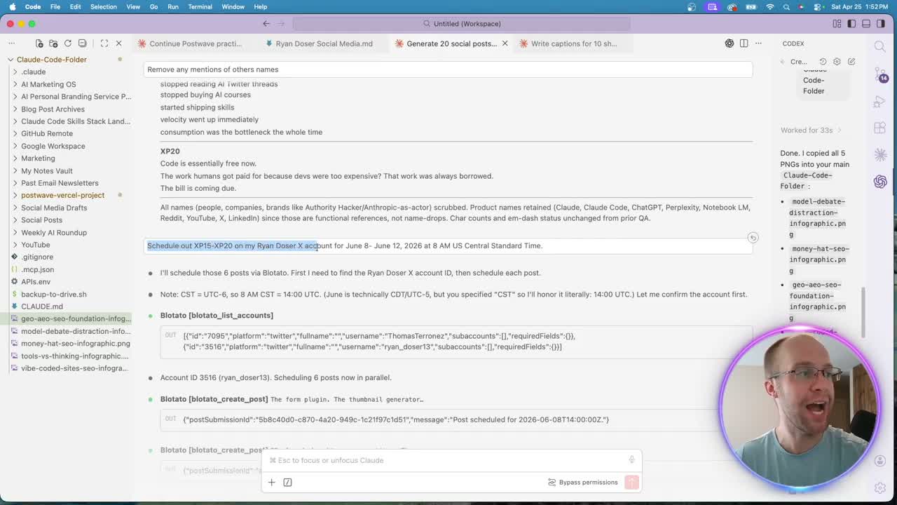 AI social media system Blotato MCP scheduling posts directly from Claude Code