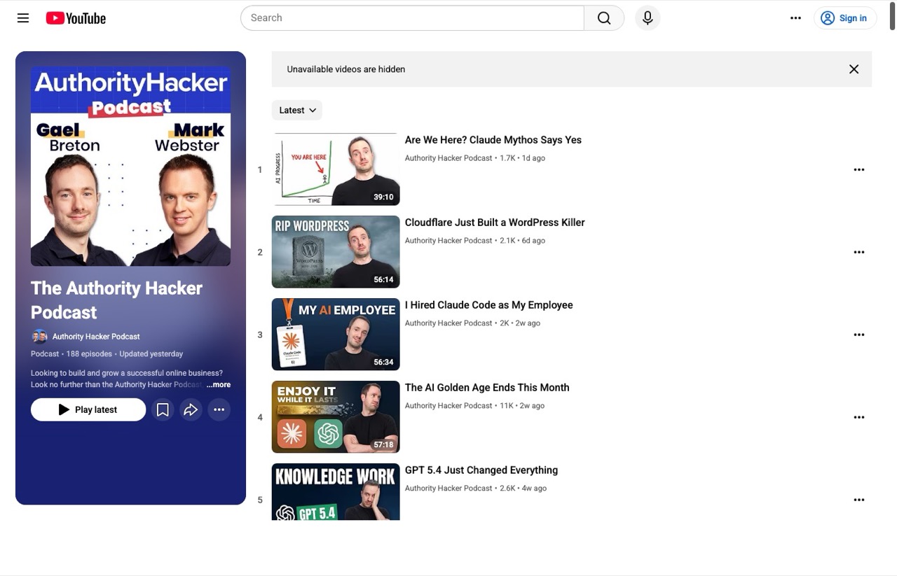 Best AI marketing podcasts Authority Hacker hosts Gael Breton and Mark Webster