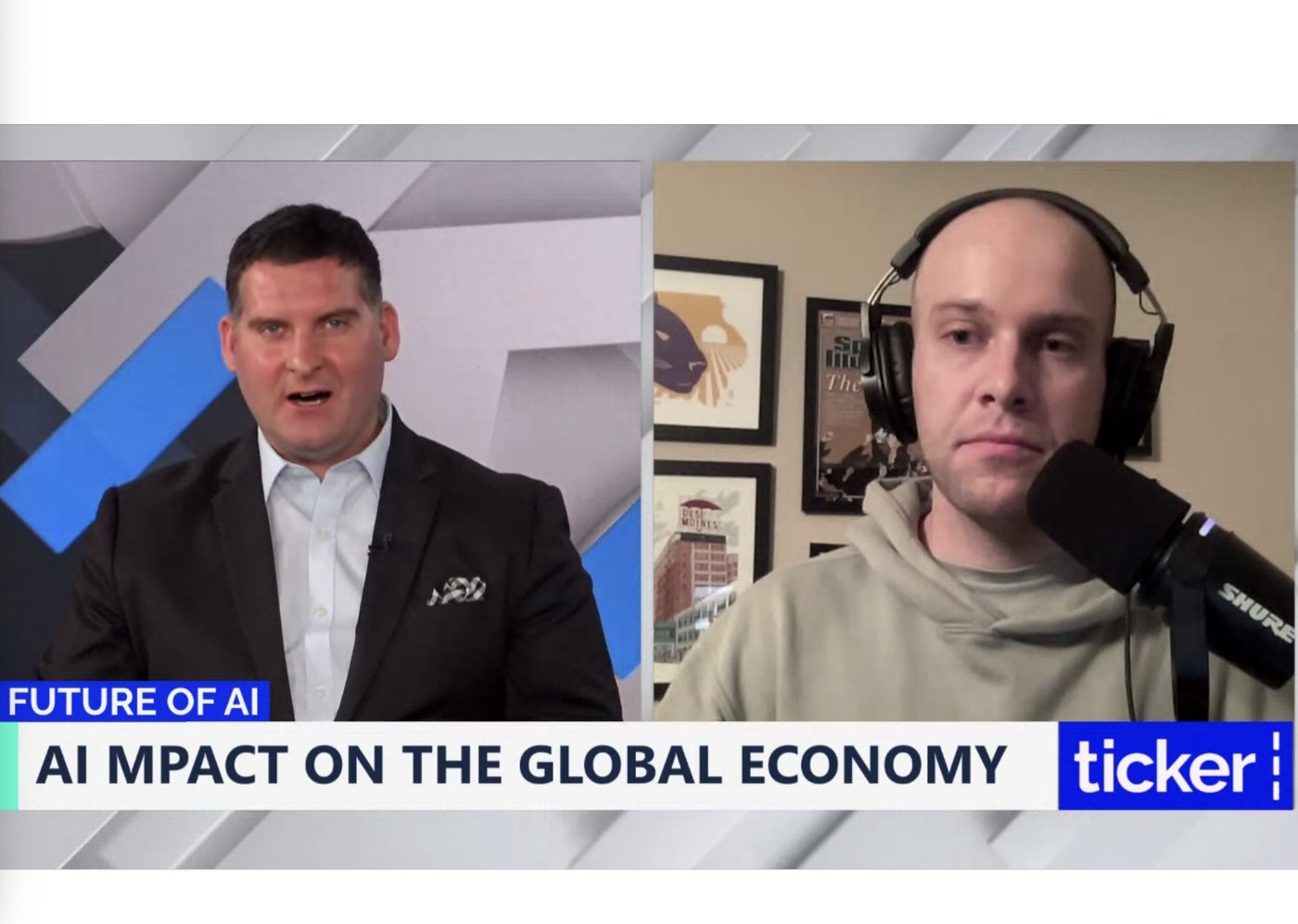 Ryan Doser interviewed on Ticker News about the impact of AI on the global economy