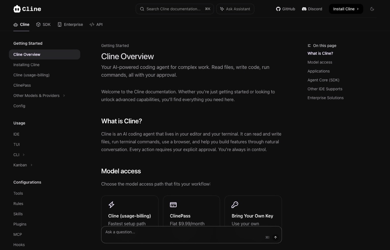 Best AI coding tools: Cline open source coding agent with approval-based Plan and Act modes