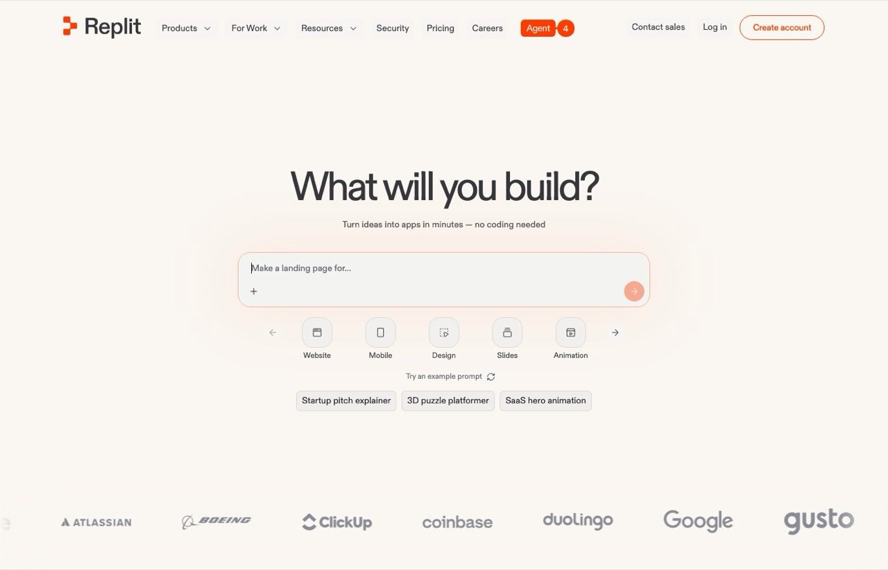 Best AI coding tools: Replit Agent browser-based build and deploy interface