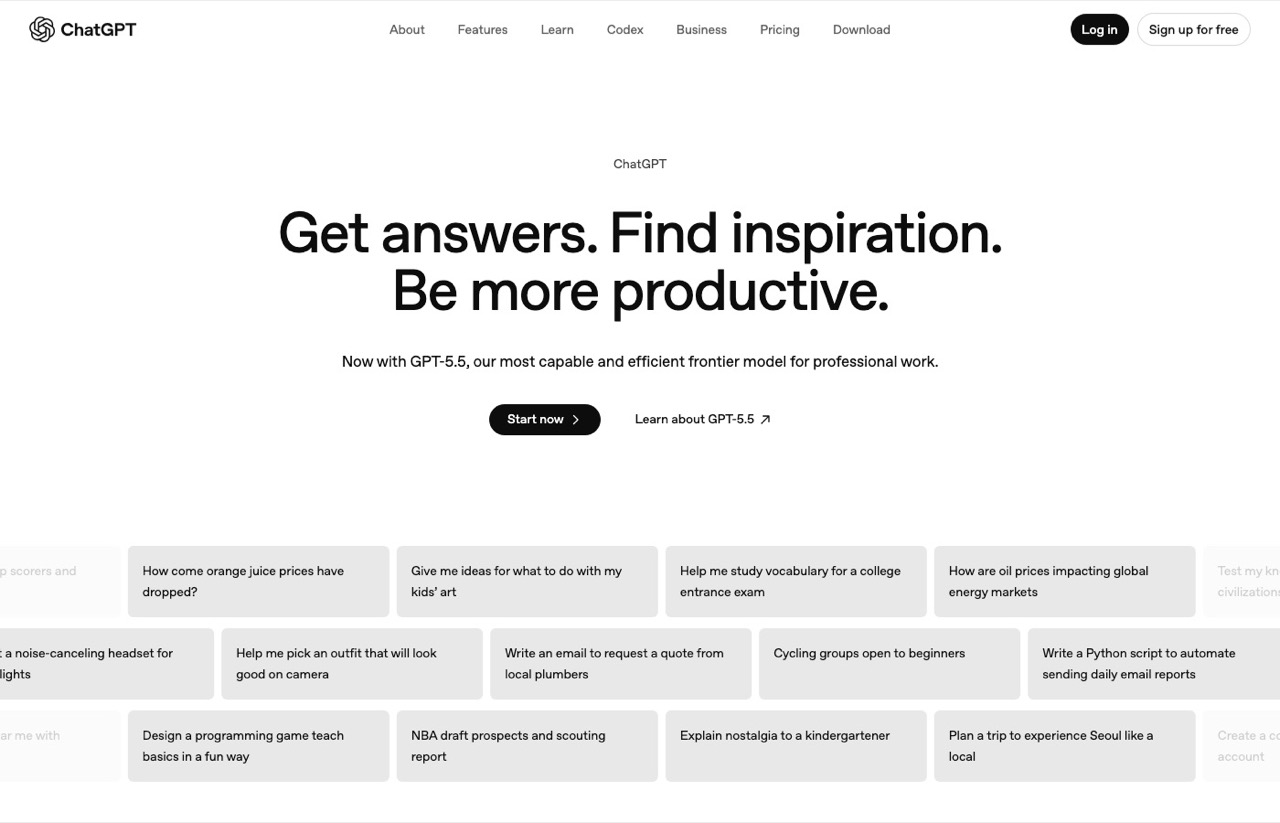 Best AI writing tools pick ChatGPT by OpenAI interface