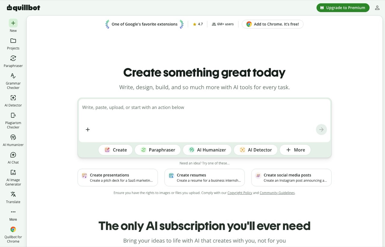 Best AI writing tools pick QuillBot paraphrasing and rewriting assistant