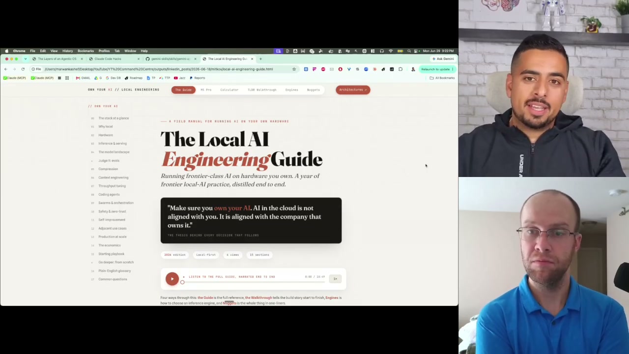 Claude Code hacks example page built using a Gemini skill for multimodal research