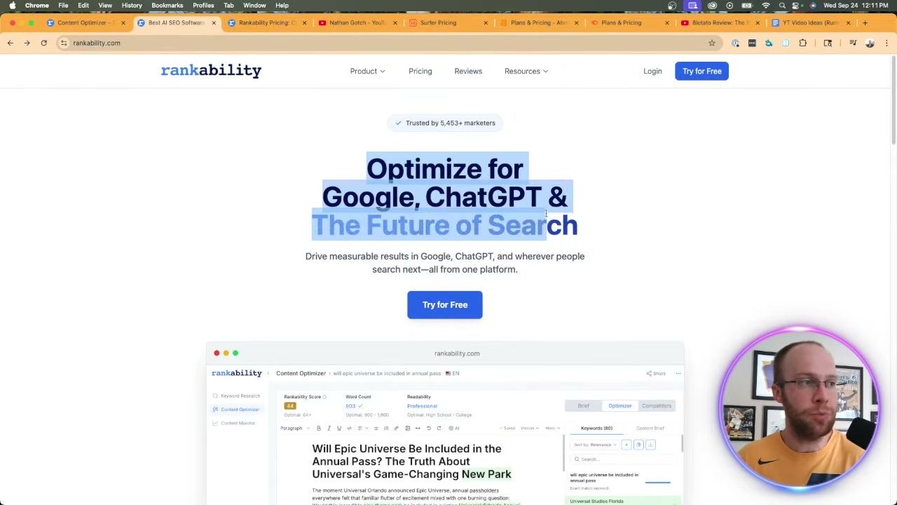 Testing an AI SEO tool content optimizer during a hands-on review