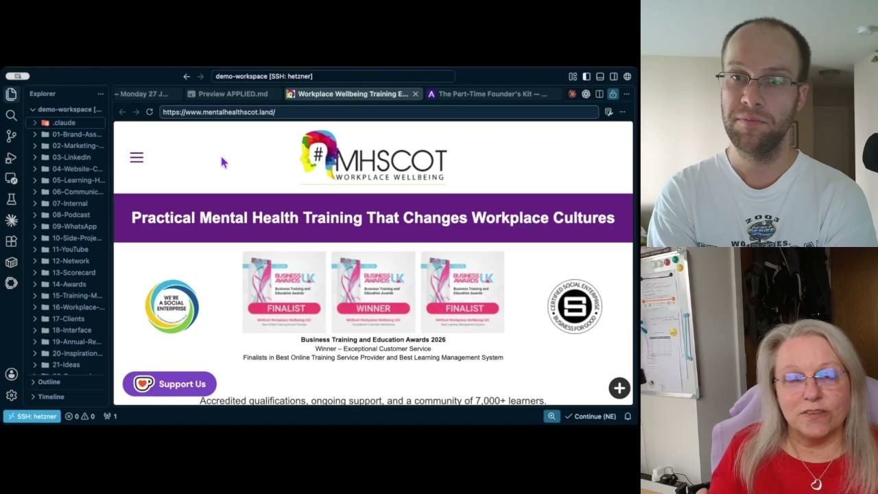 How to build an online community example showing a member built MHScot workplace wellbeing site