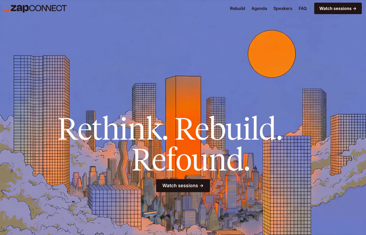Zapier ZapConnect 2026 page with on-demand sessions available