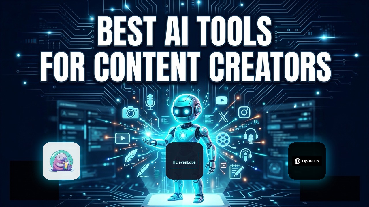 Best AI tools for content creators 2026 - Blotato, ElevenLabs, OpusClip