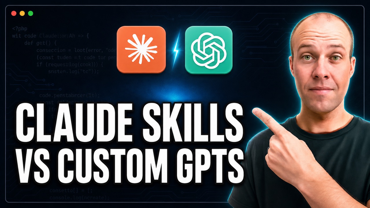 Claude Skills vs Custom GPTs featured image with the Claude and ChatGPT logos