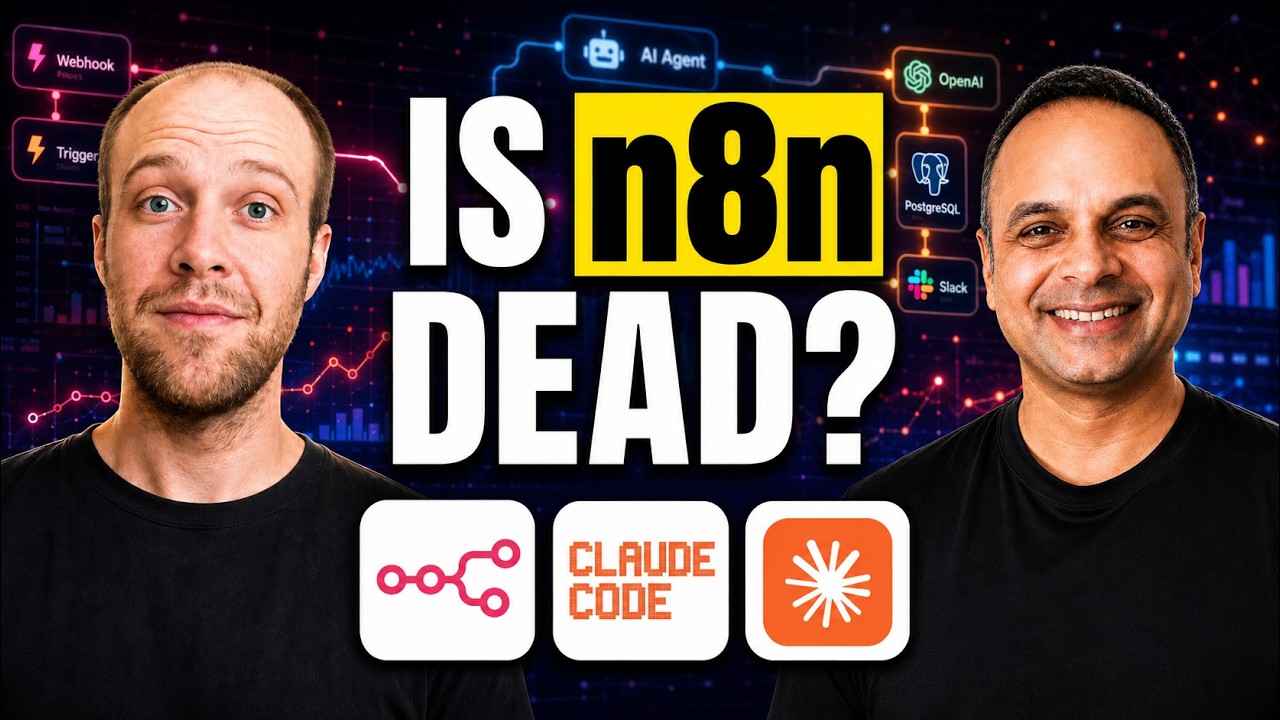 Is n8n dead in 2026 podcast thumbnail with AI automation expert